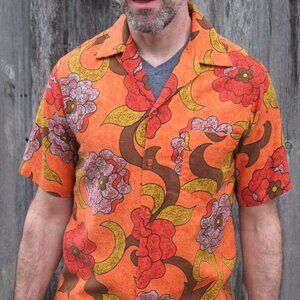 Vintage Authentic Hawaiian button down short sleeve - L